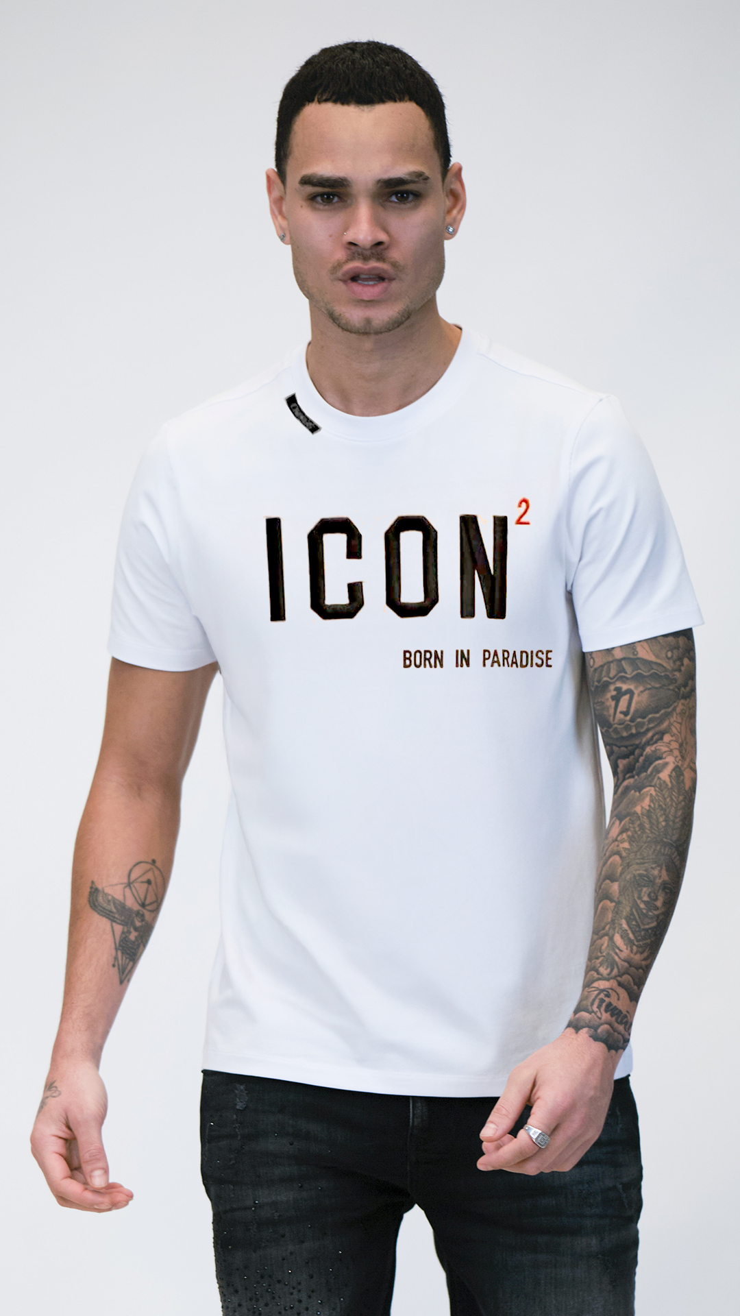 Camiseta ICON Blanca ICON2 Rey De La Calle