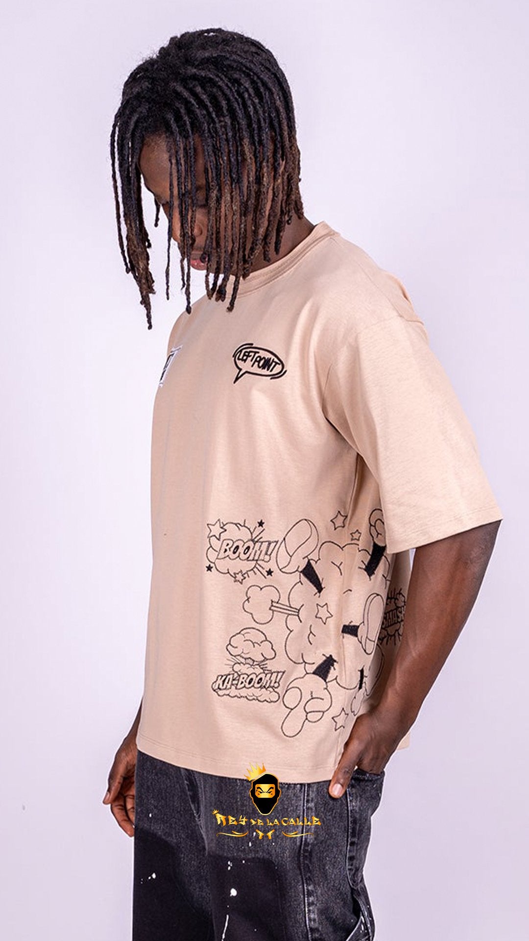 Camiseta Left Point Beige Dreamin' - Rey De La Calle