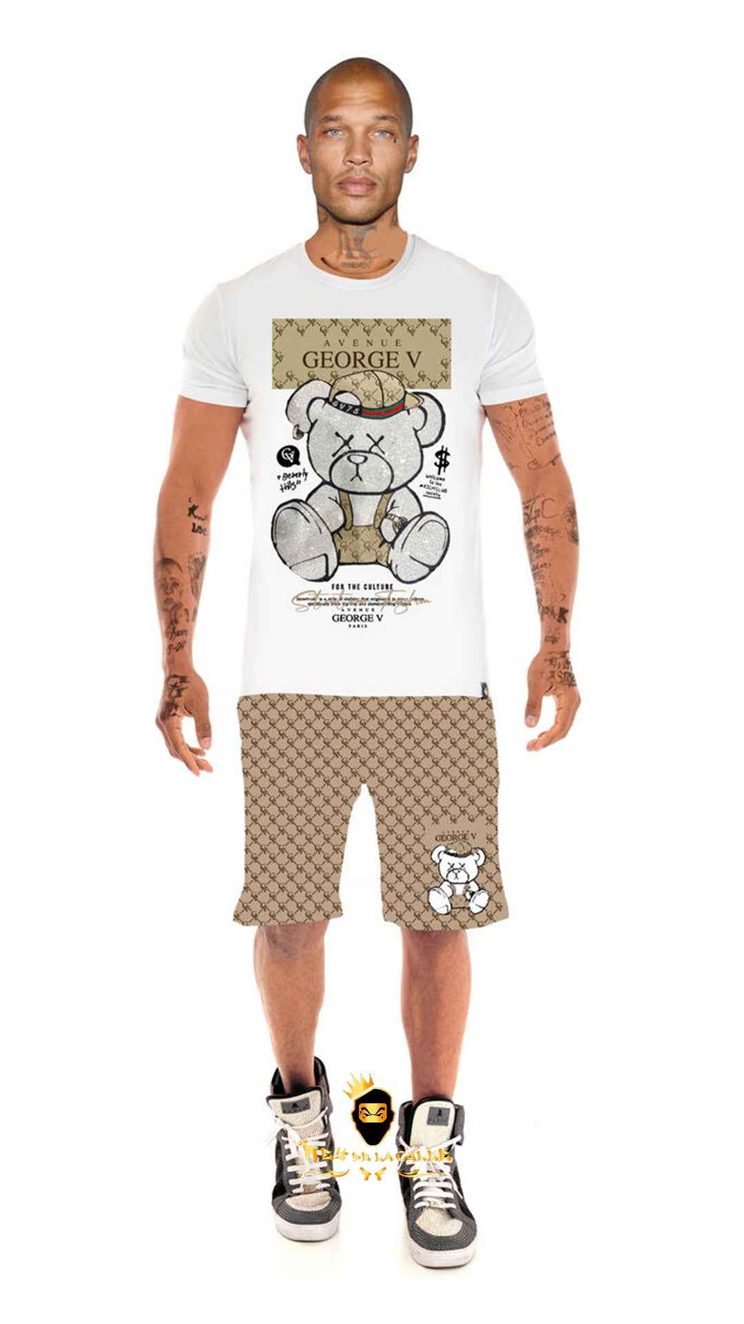 Conjunto Camiseta Blanca- Oso Ojos Cosidos – George V Paris