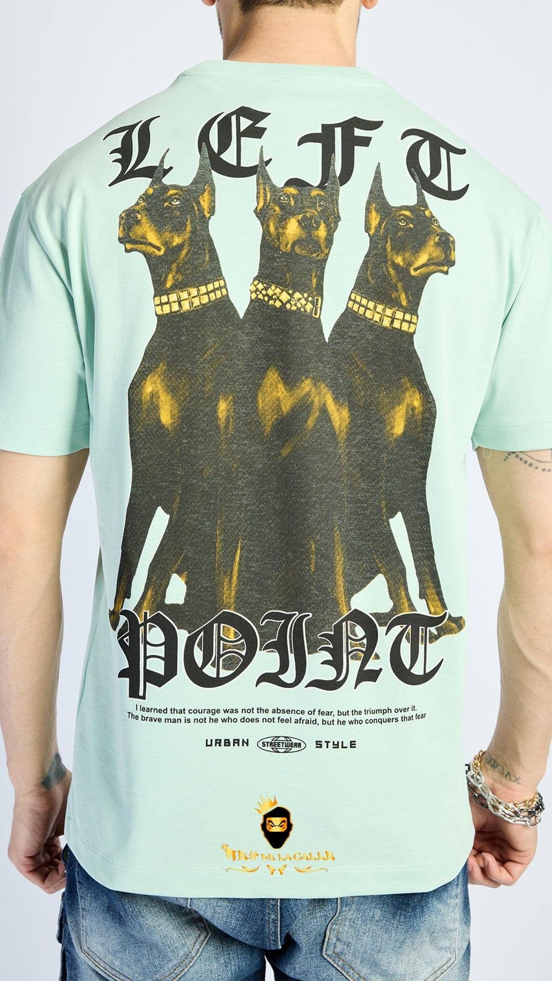 Camiseta Left Point Verde Menta Triple Dobermann - Rey De La Calle