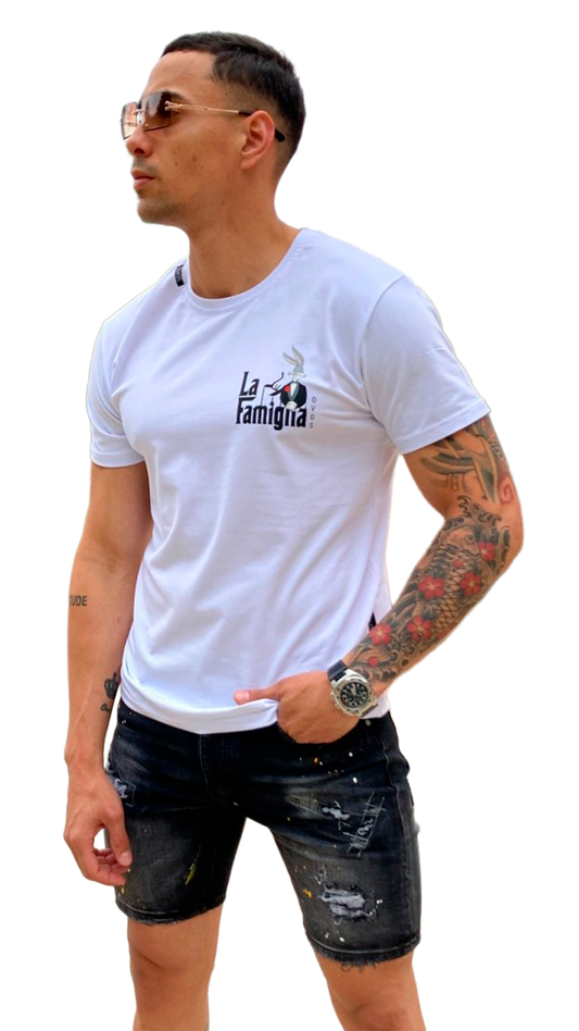 Camiseta OVDS Blanca La Famiglia Bugs Rey De La Calle
