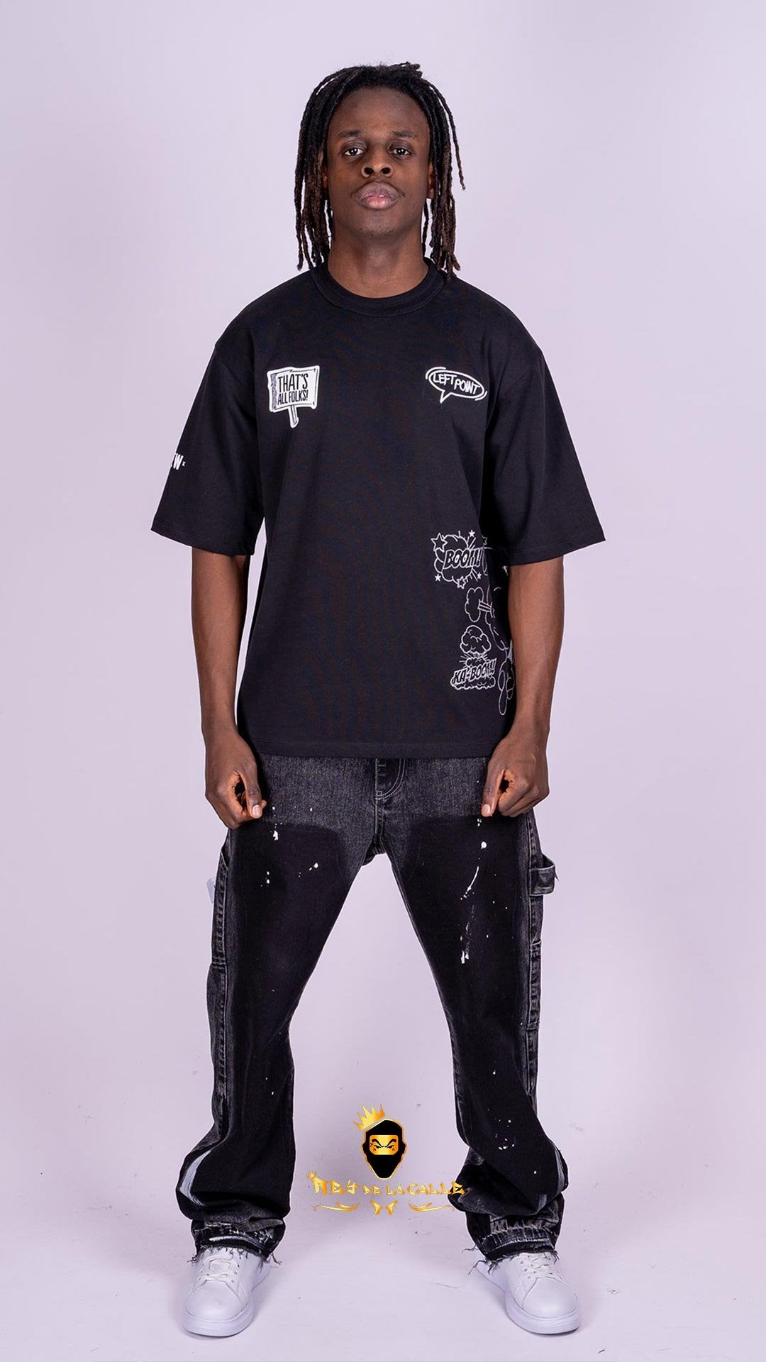 Camiseta Left Point Negra Dreamin' - Rey De La Calle