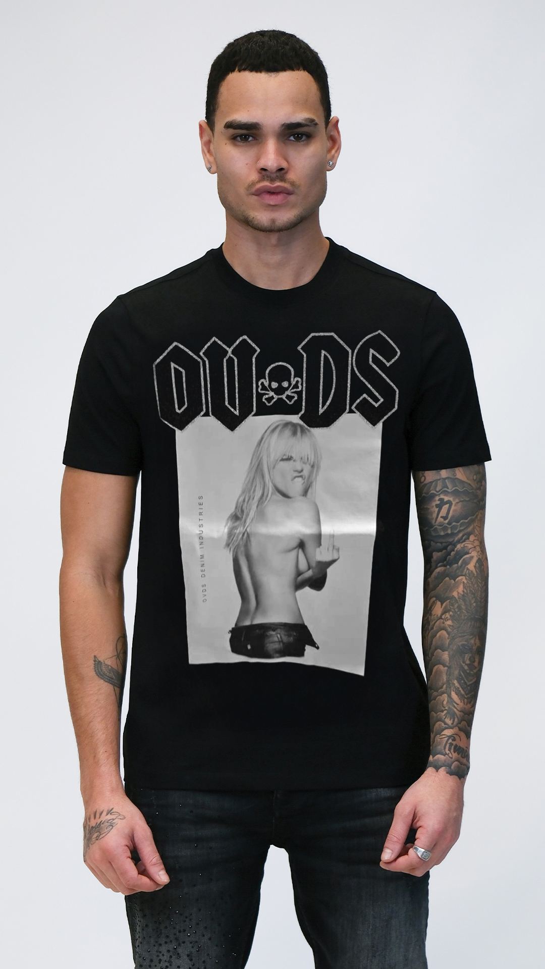 Camiseta OVDS Negra actriz F you Rey De La Calle