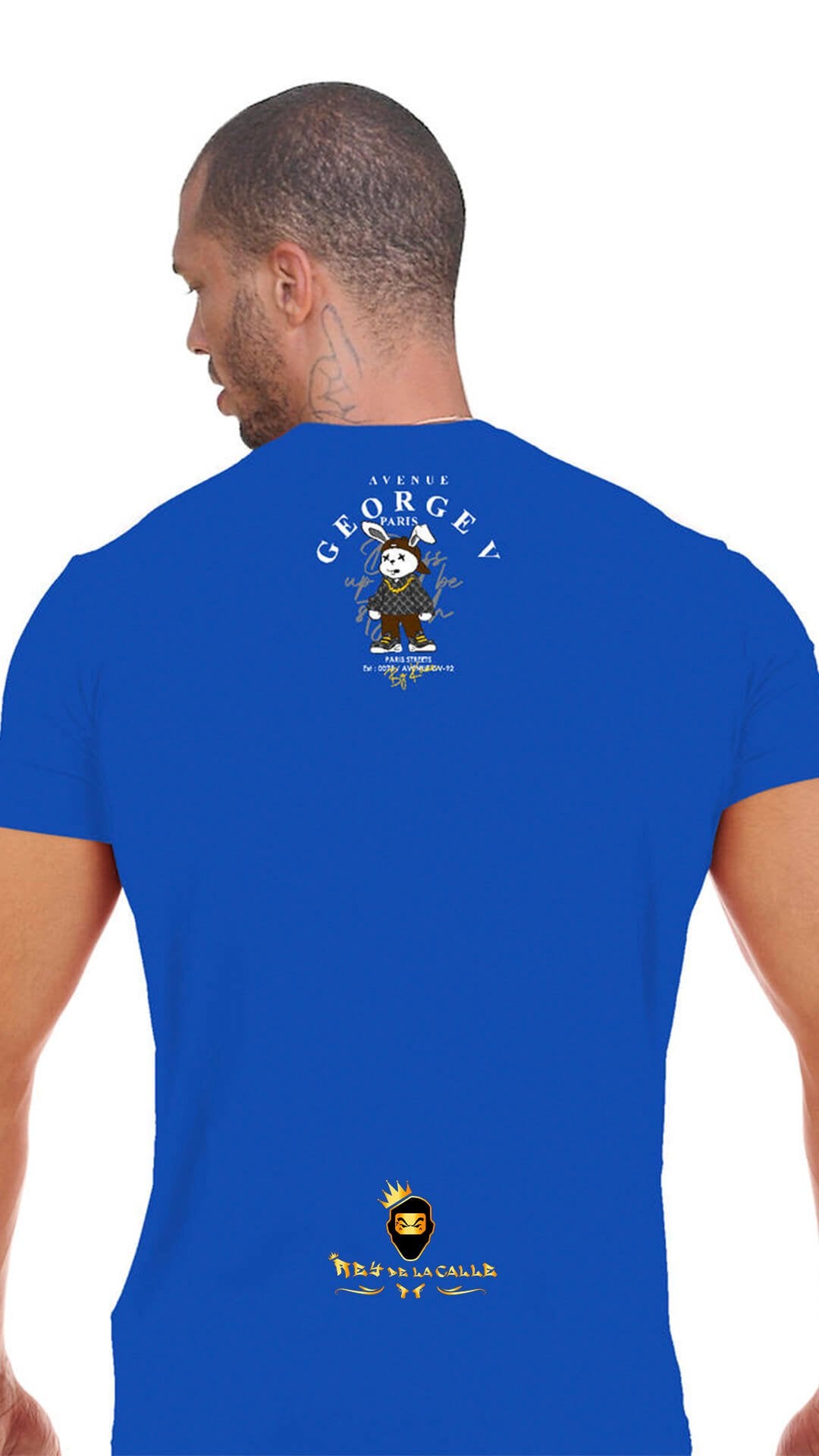 Conjunto Avenue George V Paris Azul Pedrería Brillante Conejo - Rey De La Calle