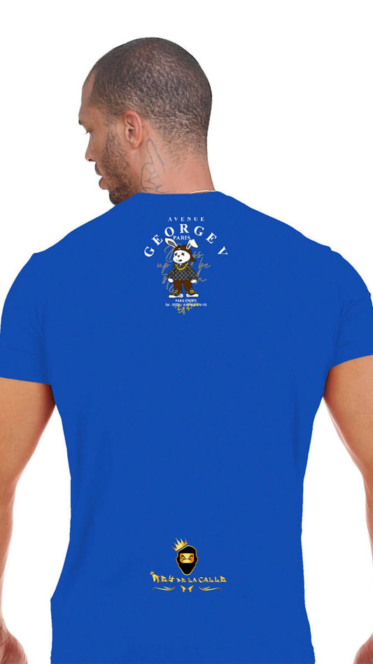 Conjunto Avenue George V Paris Azul Pedrería Brillante Conejo - Rey De La Calle