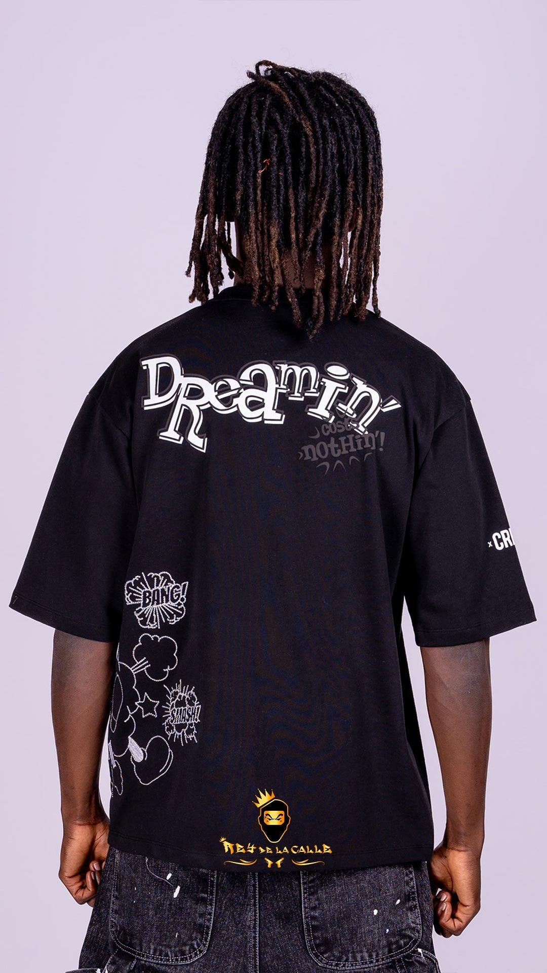 Camiseta Left Point Negra Dreamin' - Rey De La Calle