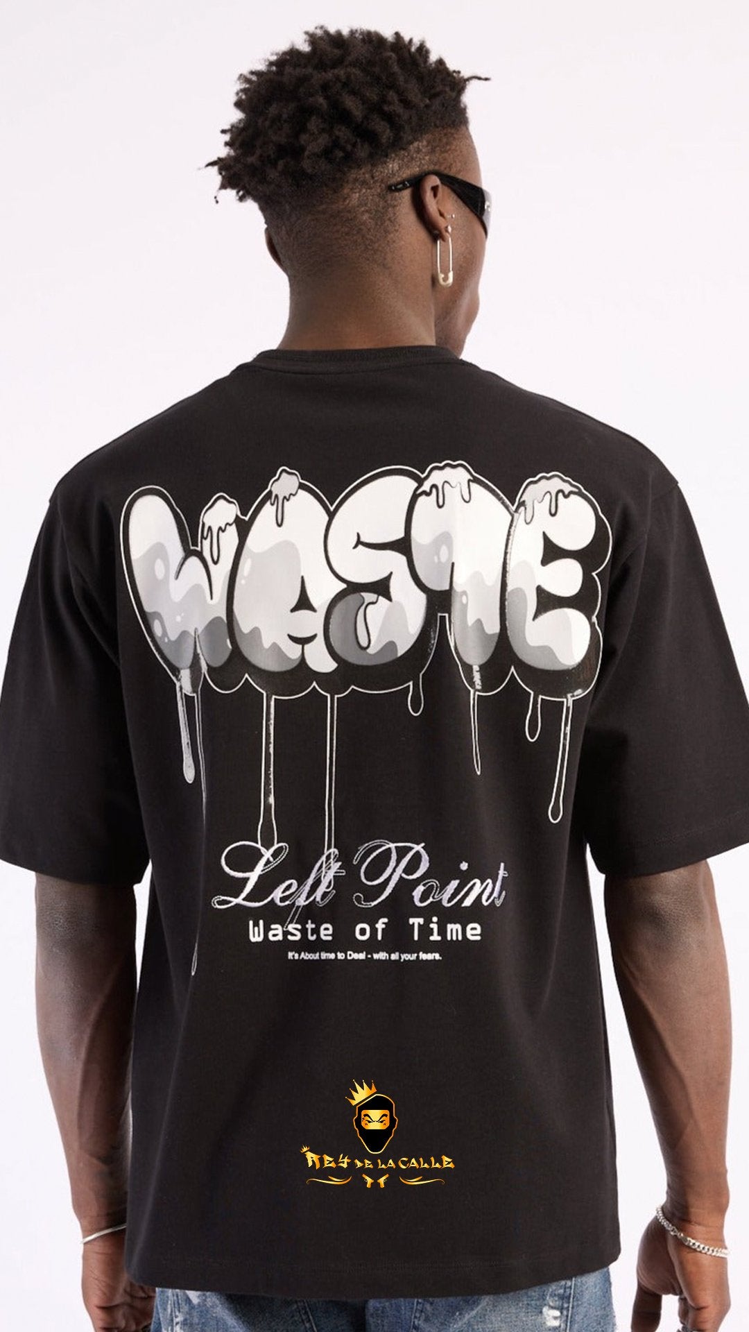 Camiseta Left Point Negra Waste - Rey De La Calle