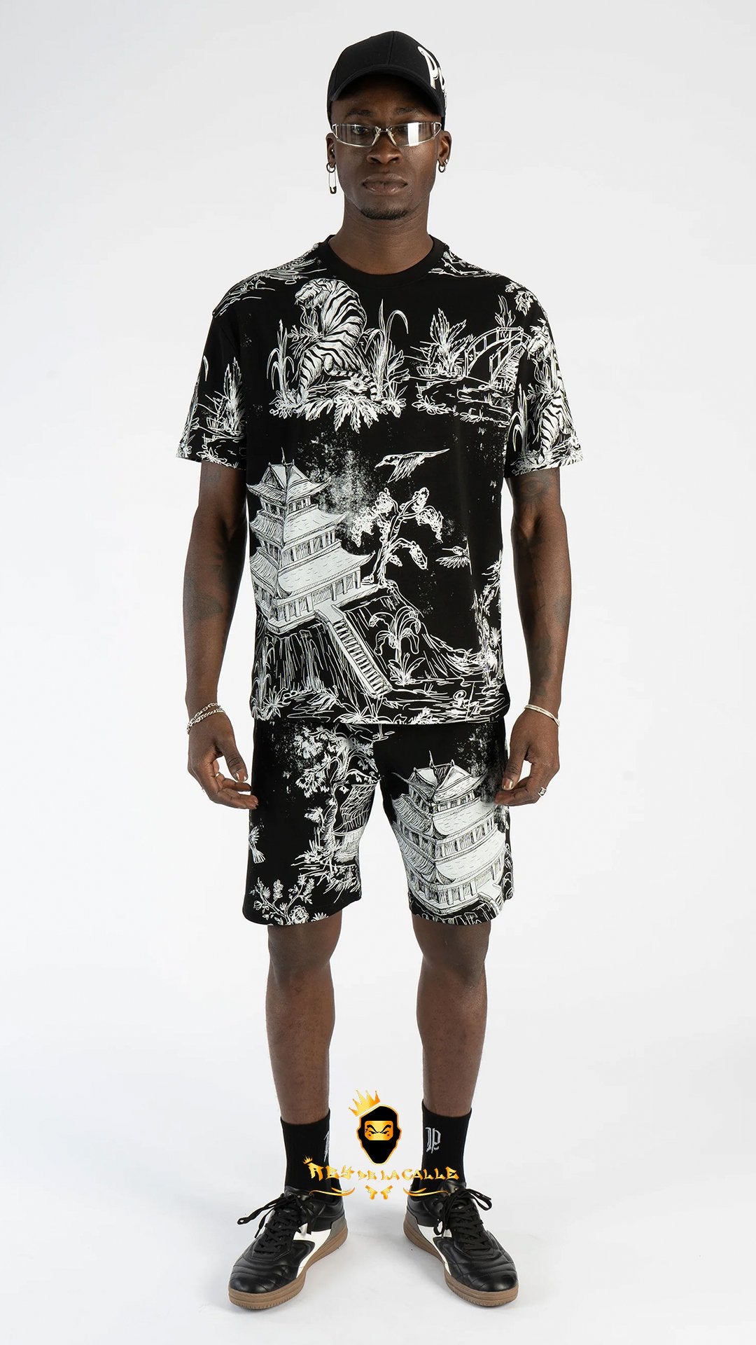 Conjunto Left Point Negro Y Blanco Tigre De  Bengala - Rey De La Calle