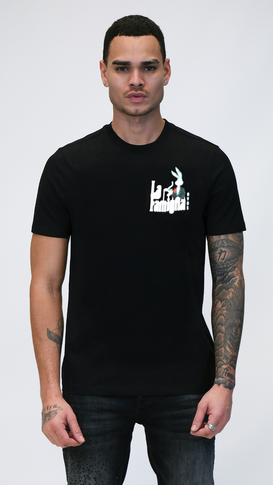 Camiseta OVDS Negra La Famiglia Bugs Rey De La Calle