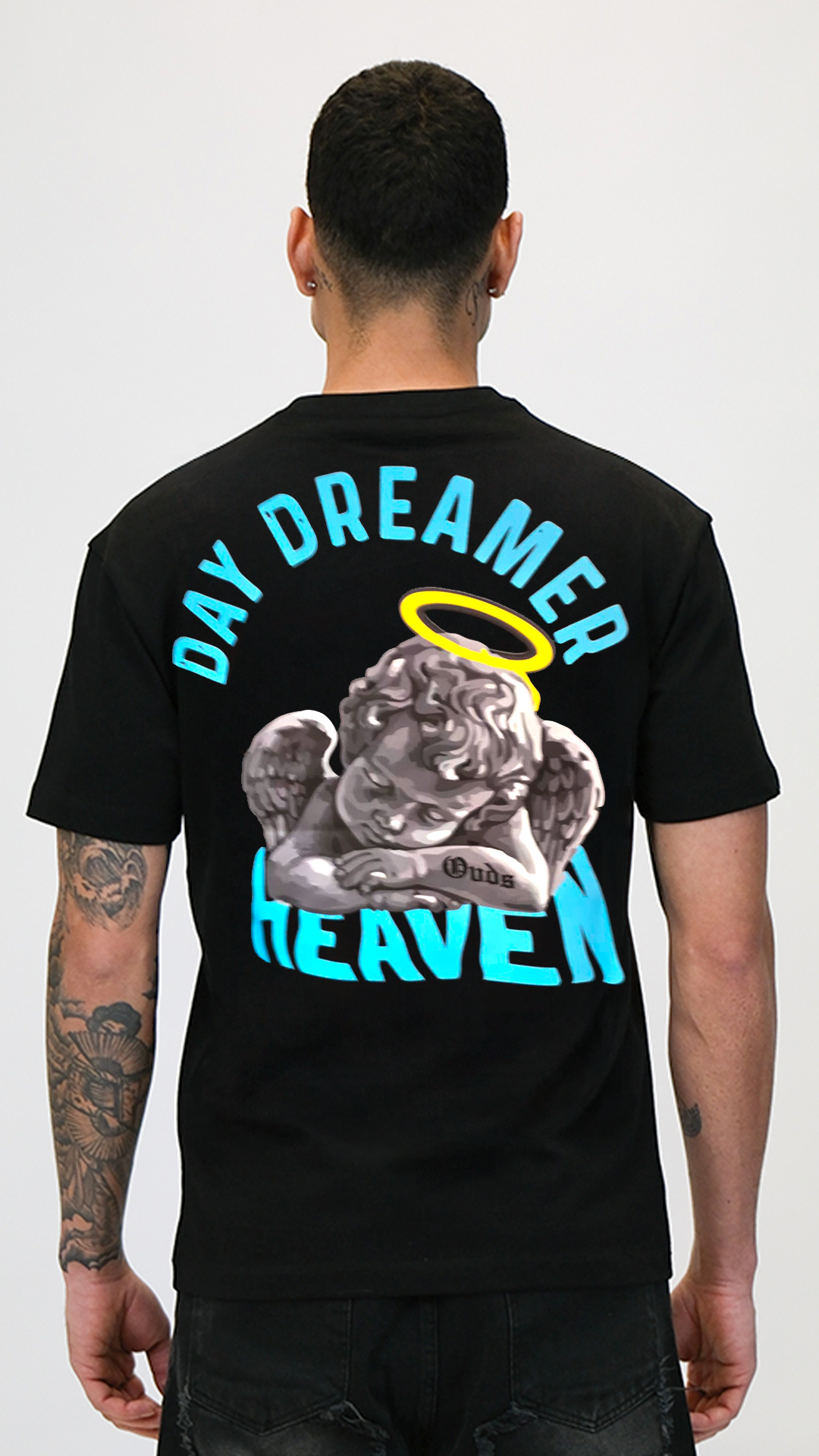 Camiseta OVDS Negra Angel Day Dreamer Rey De La Calle
