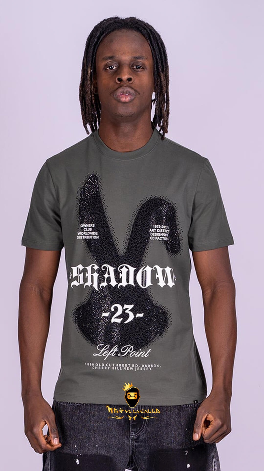 Camiseta Left Point Verde Pedrería Brillante Conejo 23 - Rey De La Calle