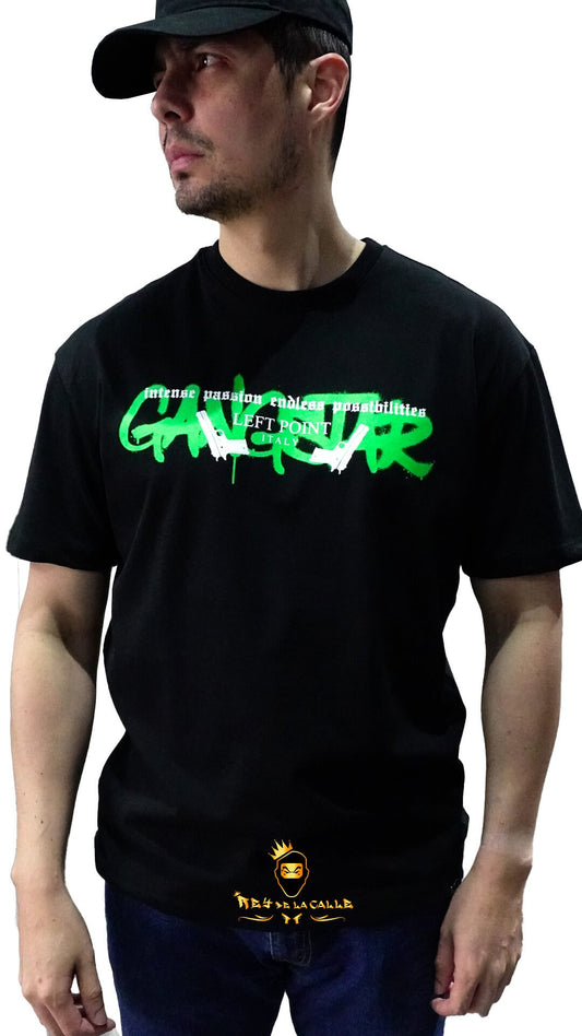 Camiseta Left Point Negra Terciopelo Only Belong - Rey De La Calle