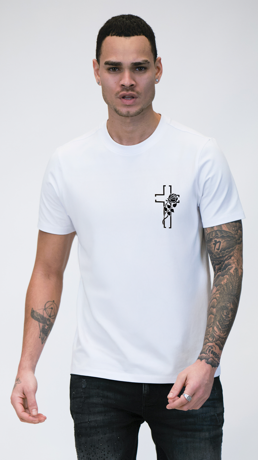 Camiseta Blanca Blessed Rey De La Calle