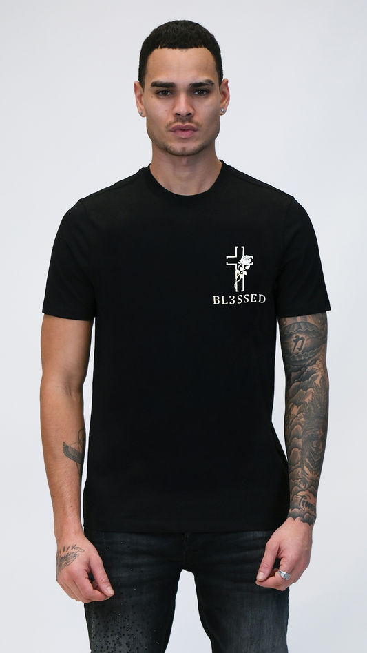 Camiseta Negra Blessed Rey De La Calle