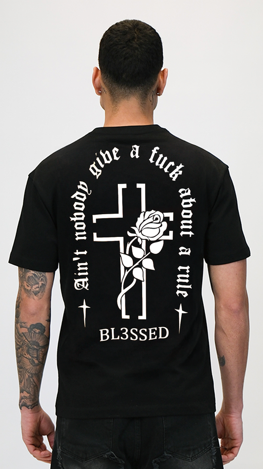 Camiseta Negra Blessed Rey De La Calle
