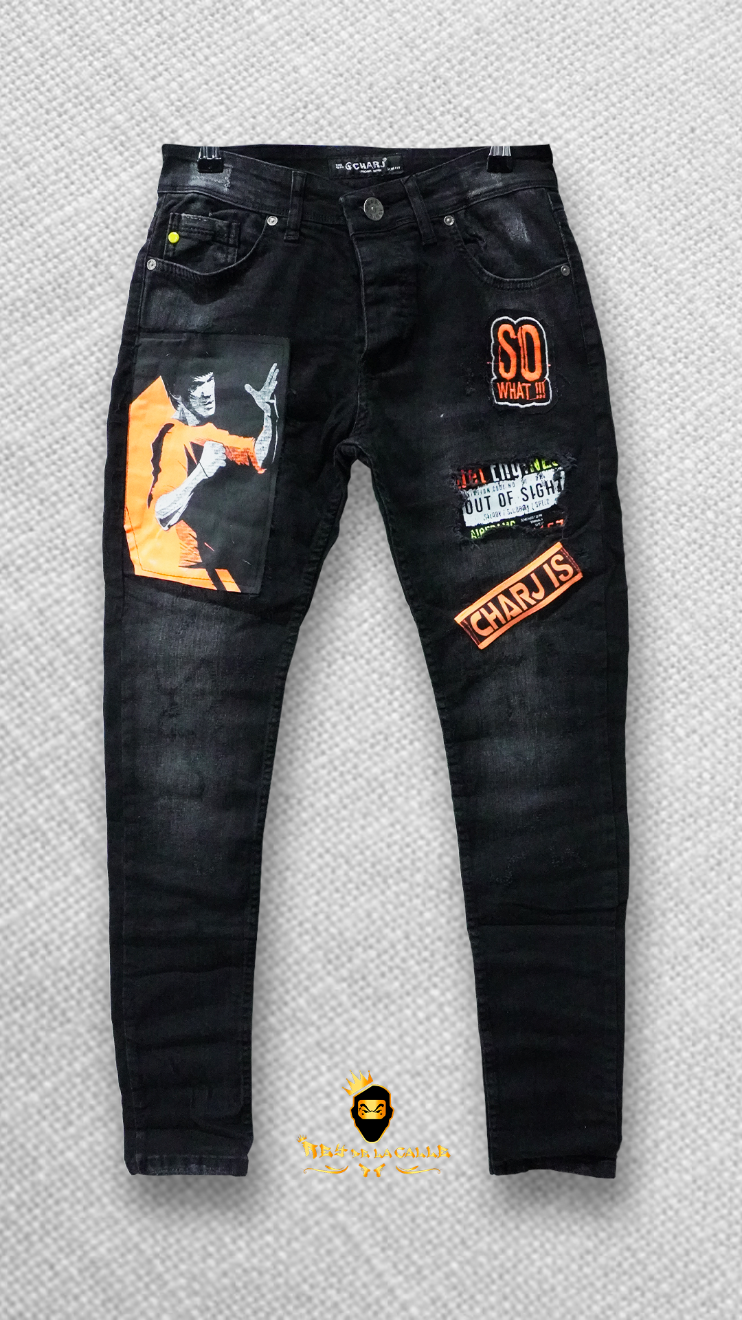 VAQUERO CON PARCHES Bruce Lee NEGRO Rey De La Calle