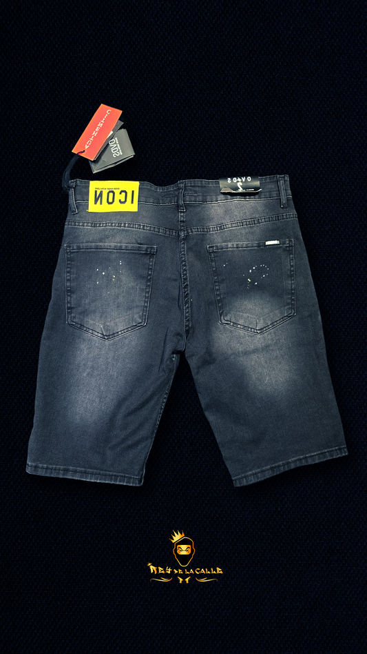 Short Pantalón corto Jean OVDS Negro Rey De La Calle