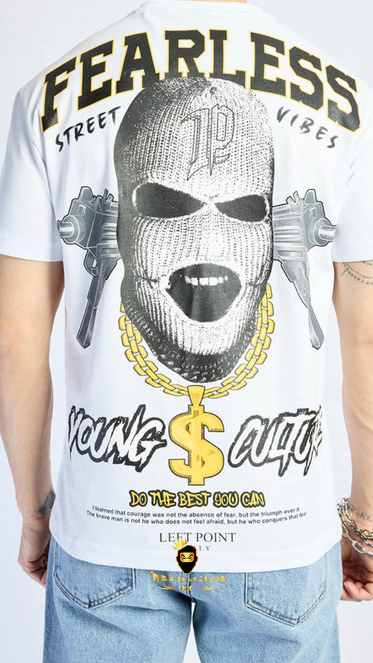 Camiseta Left Point Blanca Fearless - Rey De La Calle