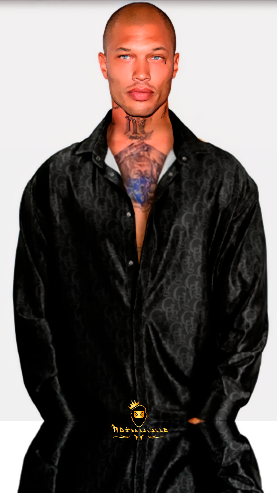 Camisa Avenue George V París Satin Negro Negro - Rey De La Calle