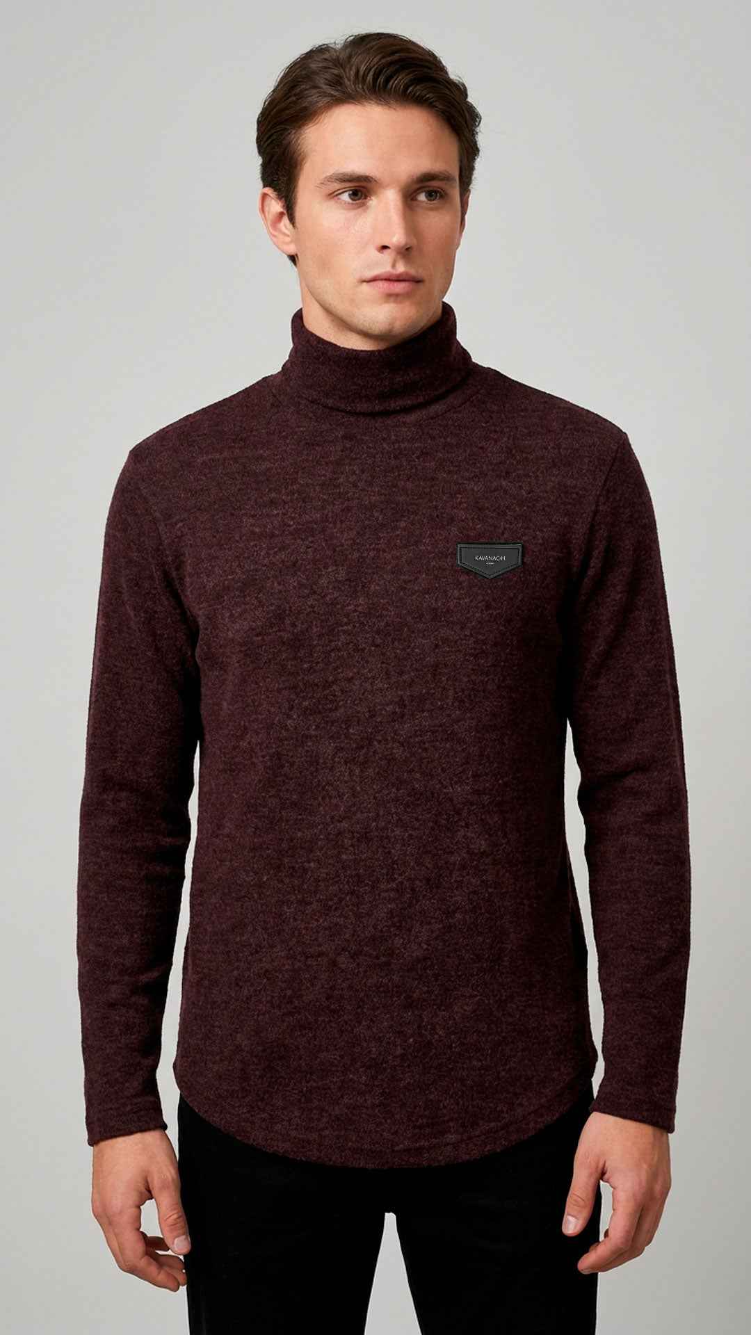 Jersey Gianni Kavanagh Granate Cuello Alto de Punto – En Oferta