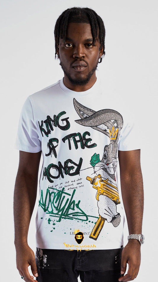 Camiseta Left Point Blanca King Of The Money Rey De La Calle