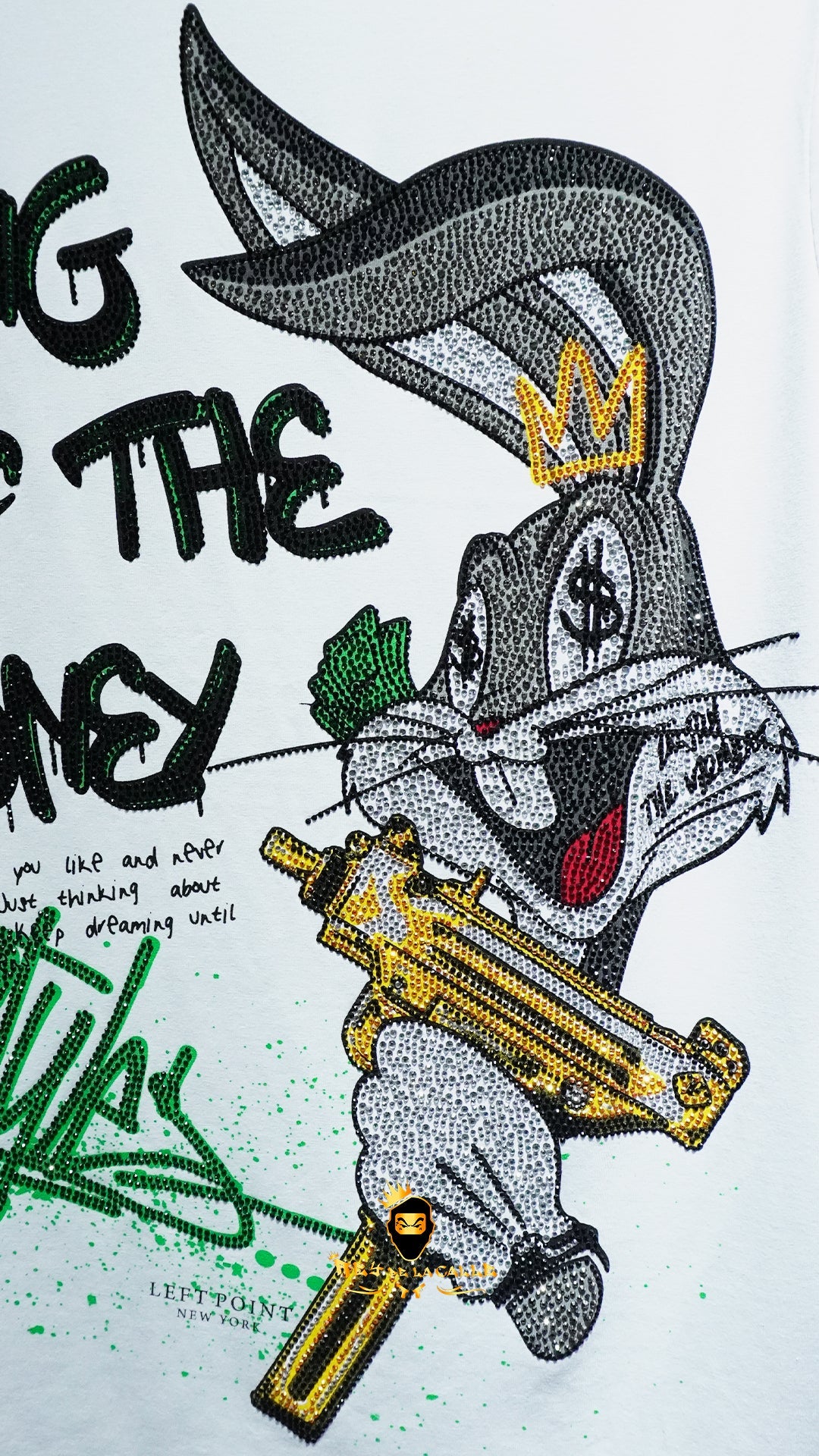 Camiseta Left Point Blanca King Of The Money Rey De La Calle