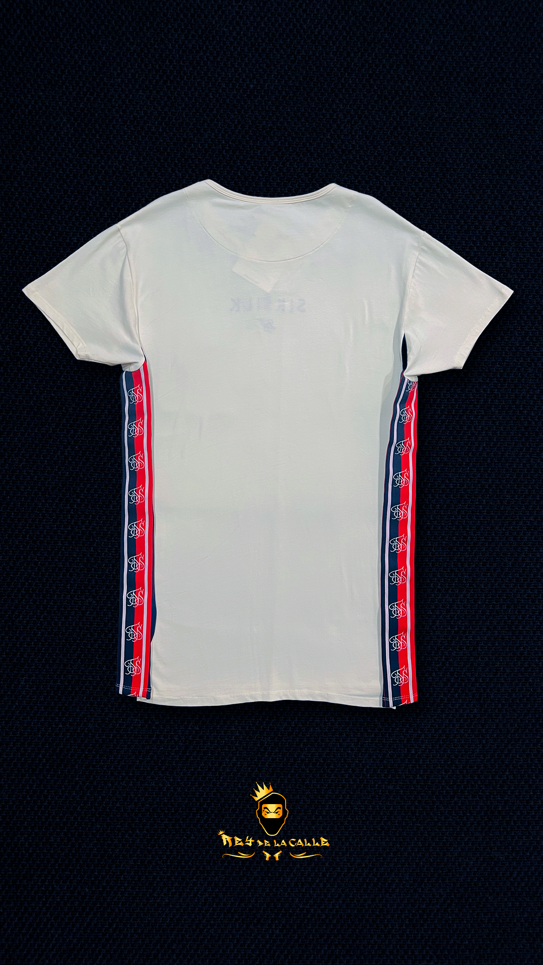 Conjunto Blanco Camiseta y Short Siksilk azul y rojo Rey De La Calle