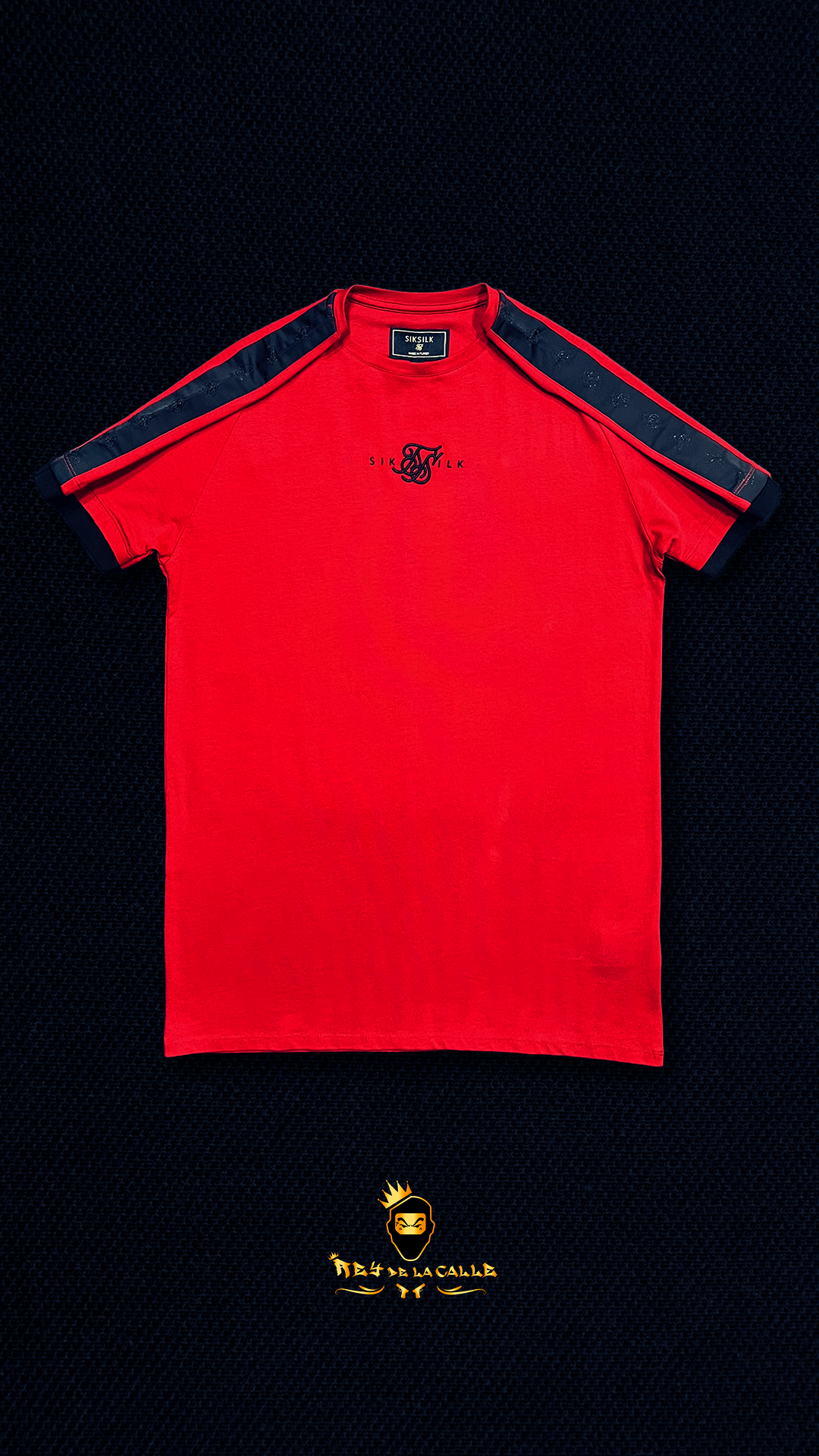 Camiseta roja y azul Siksilk Rey De La Calle