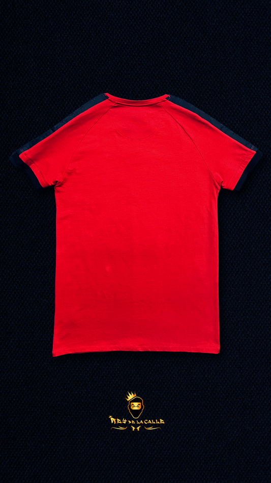 Camiseta roja y azul Siksilk Rey De La Calle
