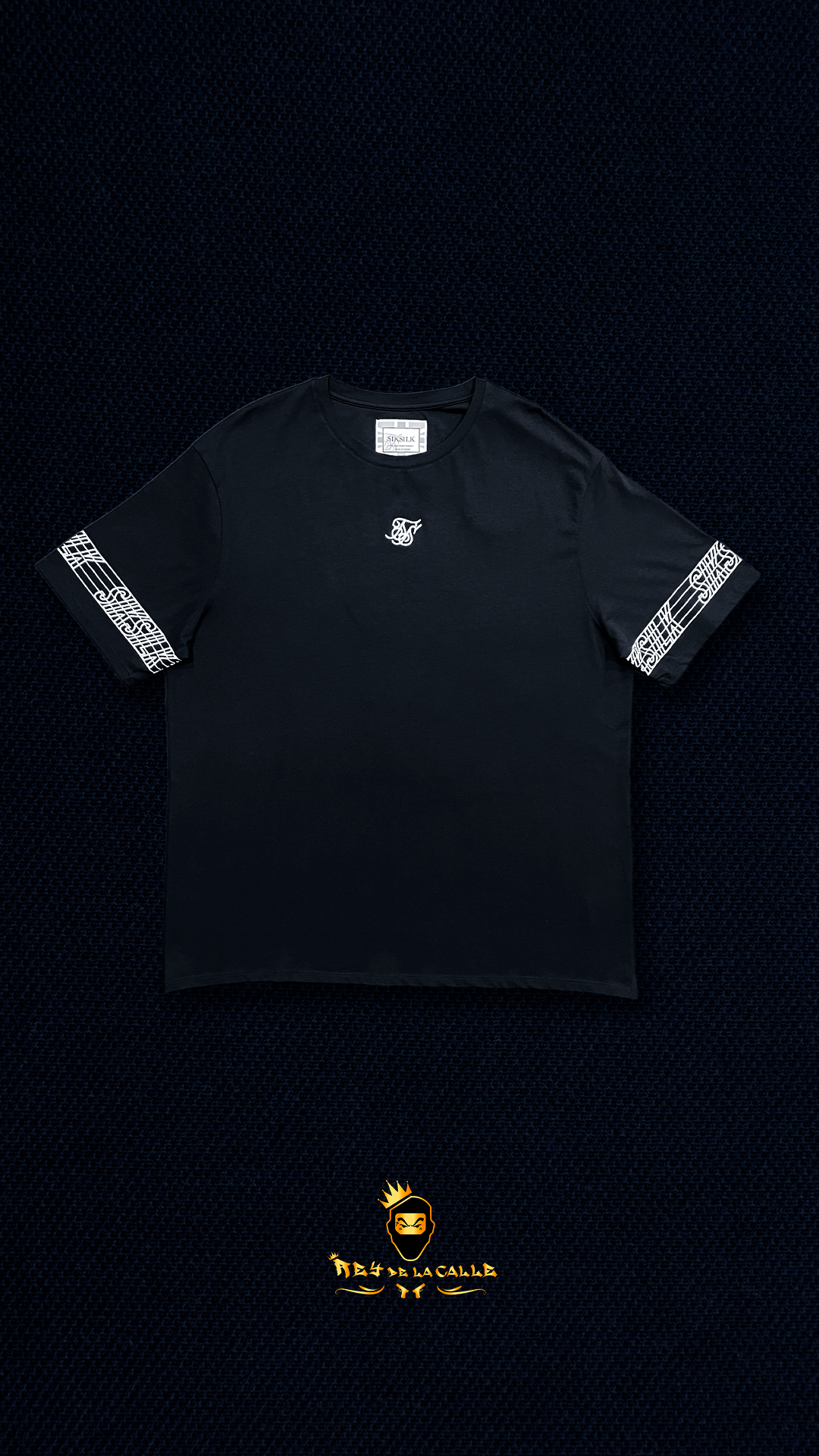 Camiseta Negra Siksilk Rey De La Calle