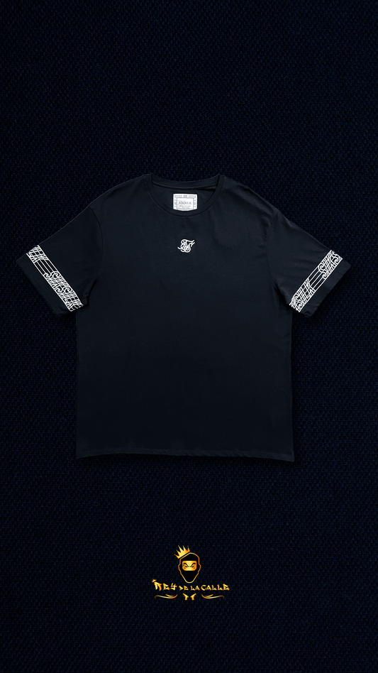 Camiseta Negra Siksilk Rey De La Calle
