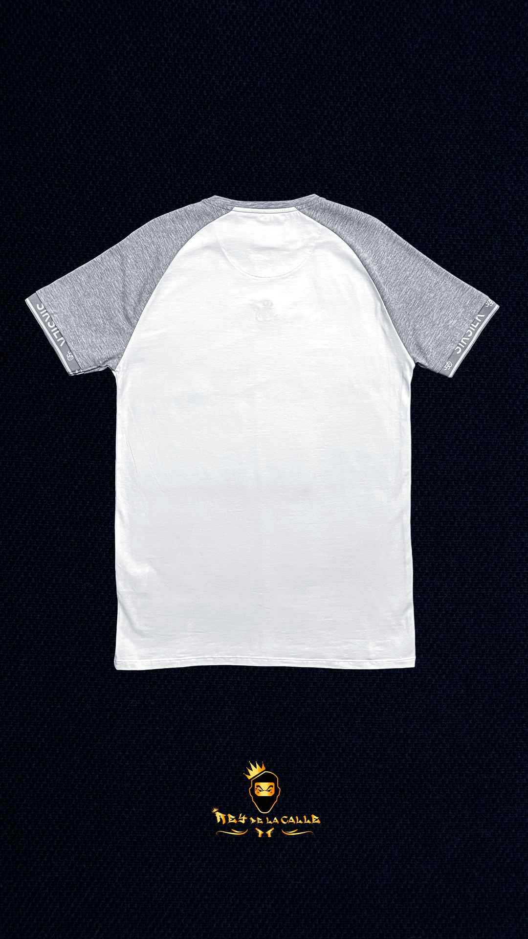 Camiseta Blanca Siksilk mangas grises Rey De La Calle