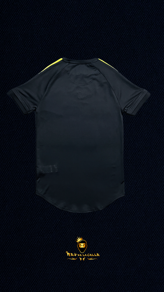 Camiseta Negra y amarilla Siksilk Rey De La Calle