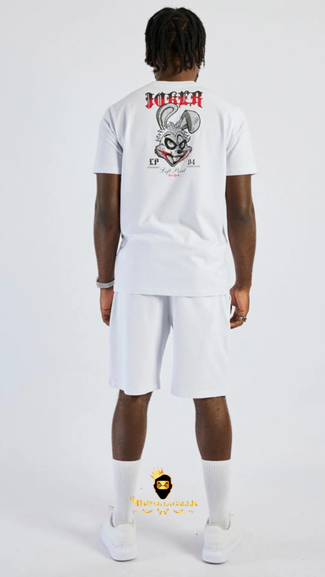 Conjunto Left Point Blanco Pedrería Brillante Conejo - Rey De La Calle