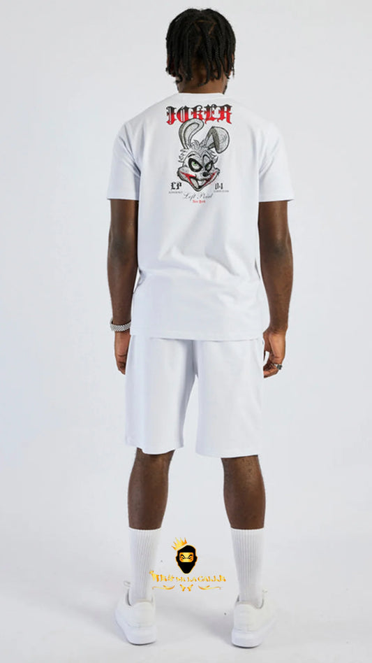 Conjunto Left Point Blanco Pedrería Brillante Conejo - Rey De La Calle