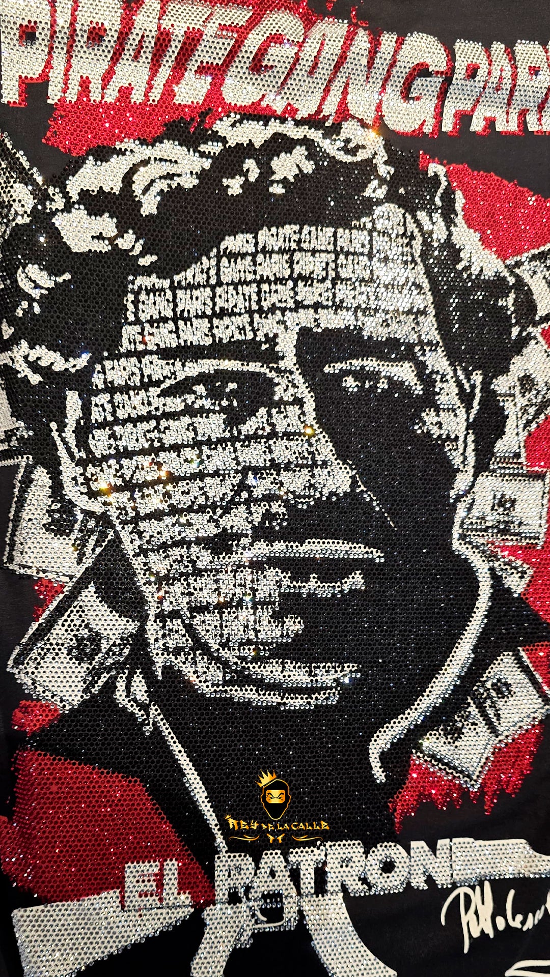 Conjunto Pirate Gang París Negro Pedrería Brillante Pablo Escobar - Rey De La Calle