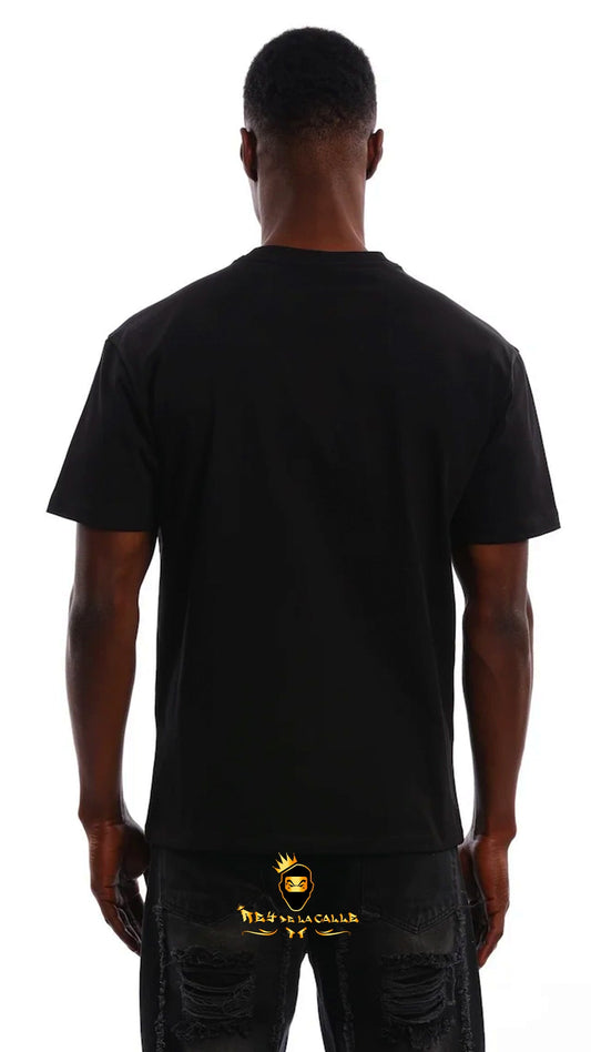 Camiseta Left Point Negra Crucifijo Rey De La Calle