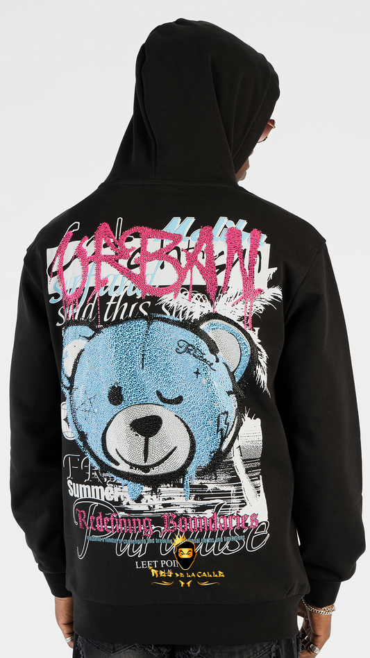 SUDADERA LEFT POINT NEGRA, OSITO AZUL URBAN Rey De La Calle