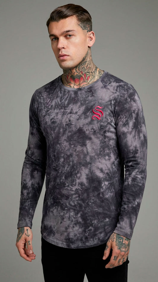 CAMISETA DE MANGA LARGA GRIS HUMO MARCA SINNERS Rey De La Calle