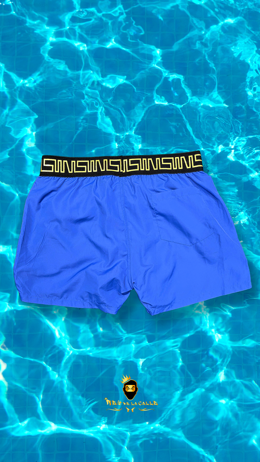 Shorts bañador Siksilk corto azul Rey De La Calle