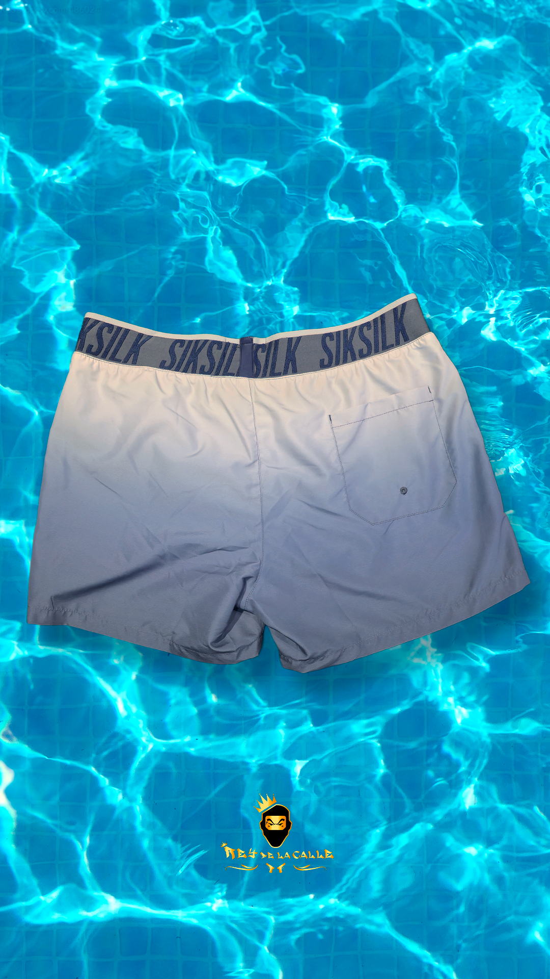 Shorts bañador Siksilk corto gris Rey De La Calle