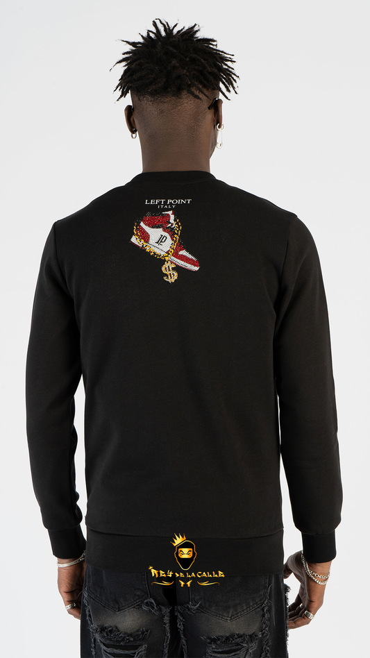 SUDADERA LEFT POINT NEGRA Rey De La Calle