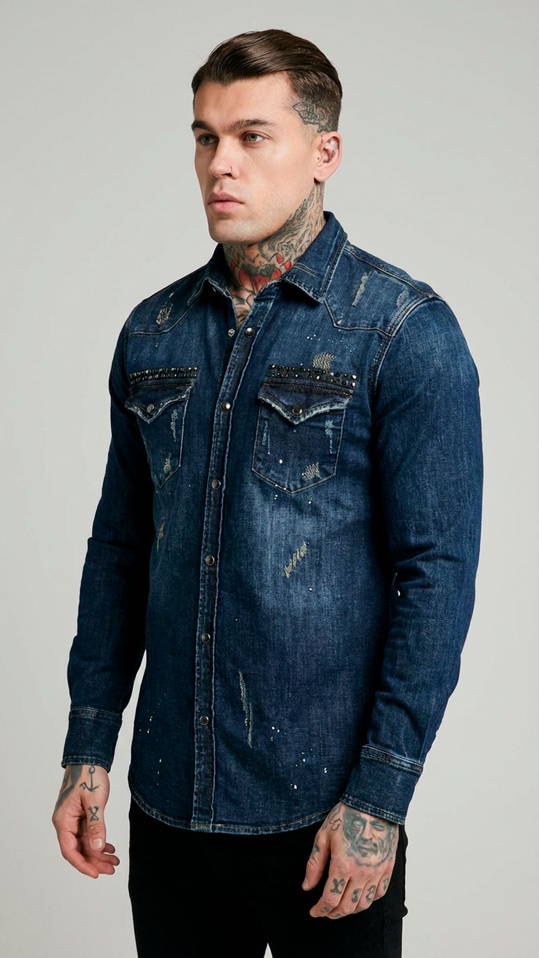 CAMISA DE VAQUERO AZUL Rey De La Calle