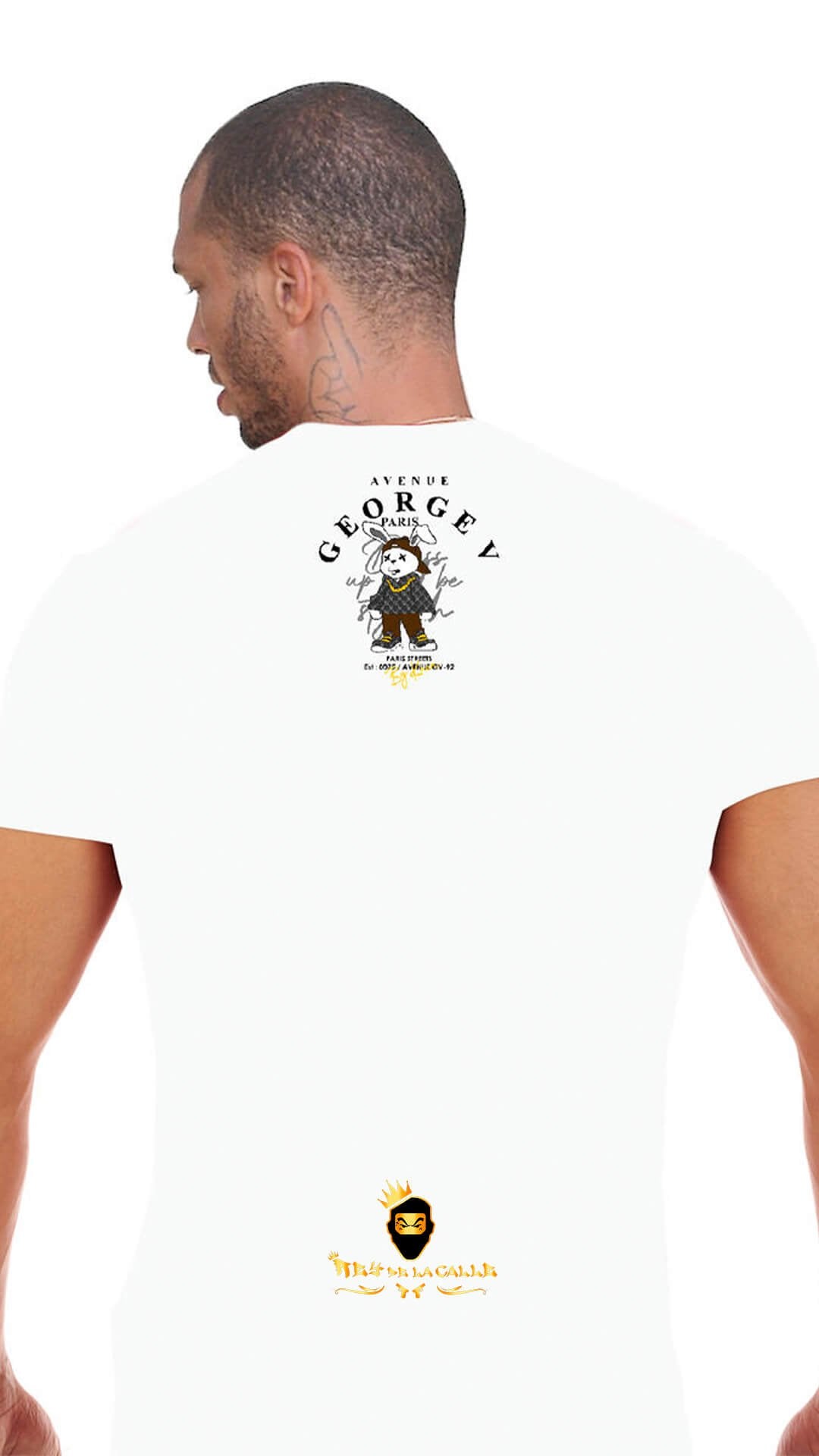 Conjunto Avenue George V Paris Blanco Pedrería Brillante Conejo - Rey De La Calle