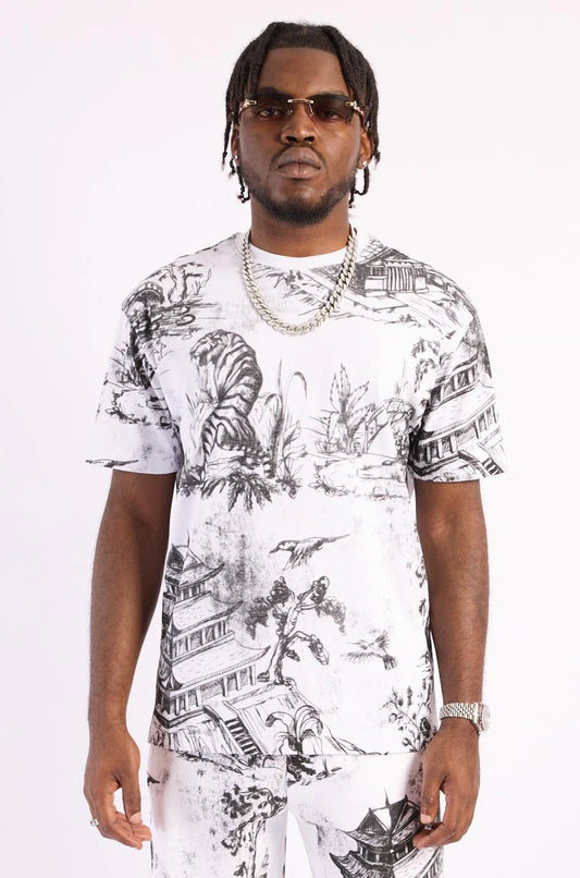 Camiseta Left Point Blanca Tigre De Bengala - Rey De La Calle