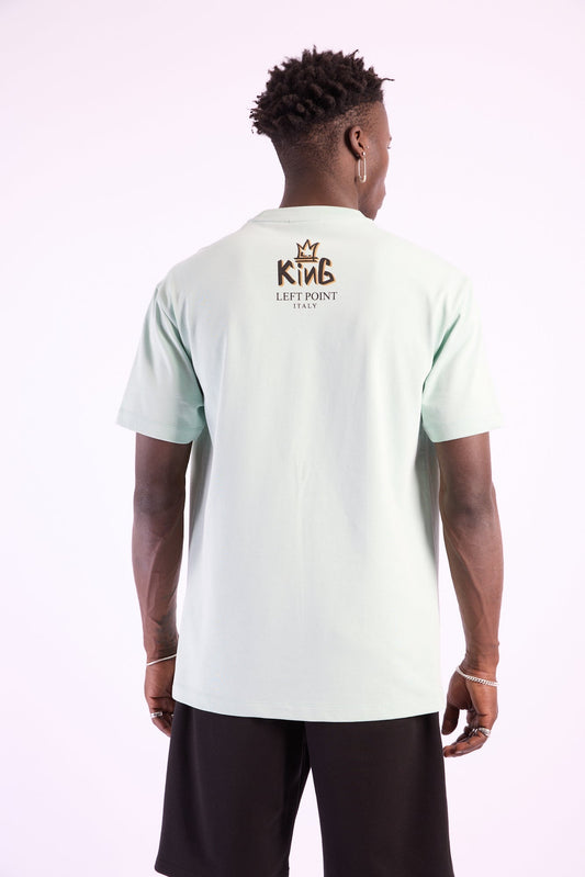 Conjunto Left Point Beige Pedrería Brillante Perro Rey De La Calle