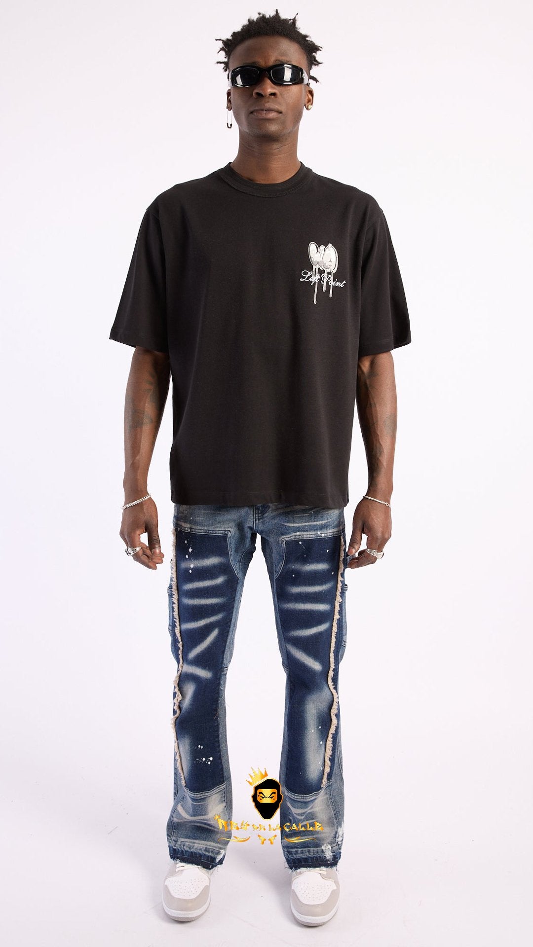 Camiseta Left Point Negra Waste - Rey De La Calle