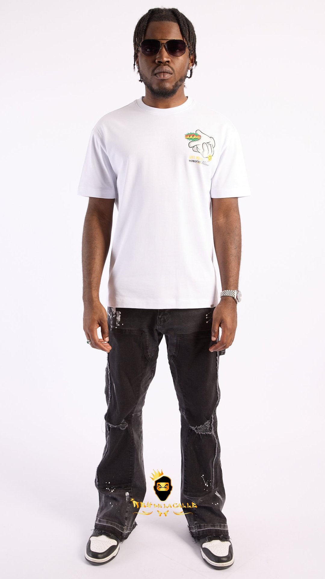 Camiseta Left Point Blanca Unique - Rey De La Calle