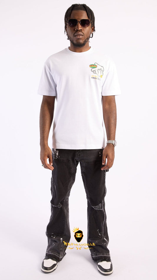 Camiseta Left Point Blanca Unique - Rey De La Calle