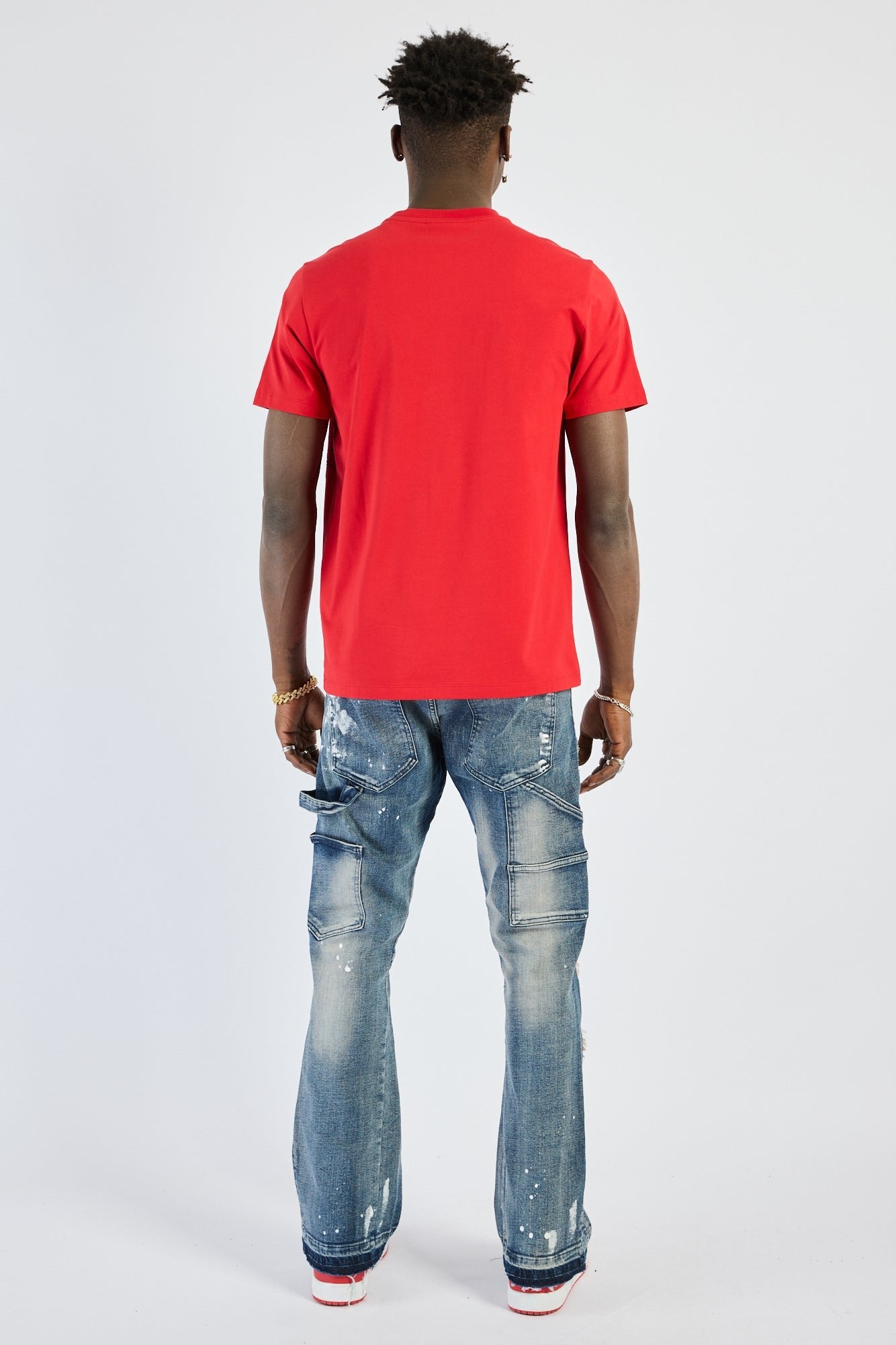 Camiseta Left Point Roja Pedrería Brillante Pantera Feel Wild - Rey De La Calle